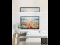 Poppy Field Wall Art, Vibrant Landscape Painting, Nature Inspired Decor, Colorful Artwork for Liv...