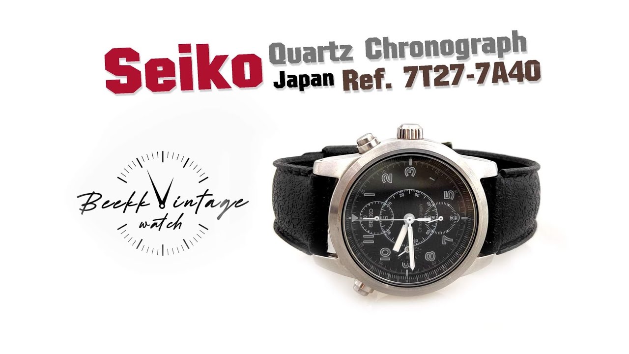 Vintage Seiko Bull Head Quartz Chronograph Japan Ref. 7T27-7A40 - YouTube