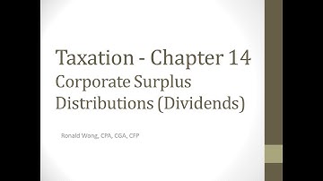 Chapter 14 Corporate Surplus Distributions