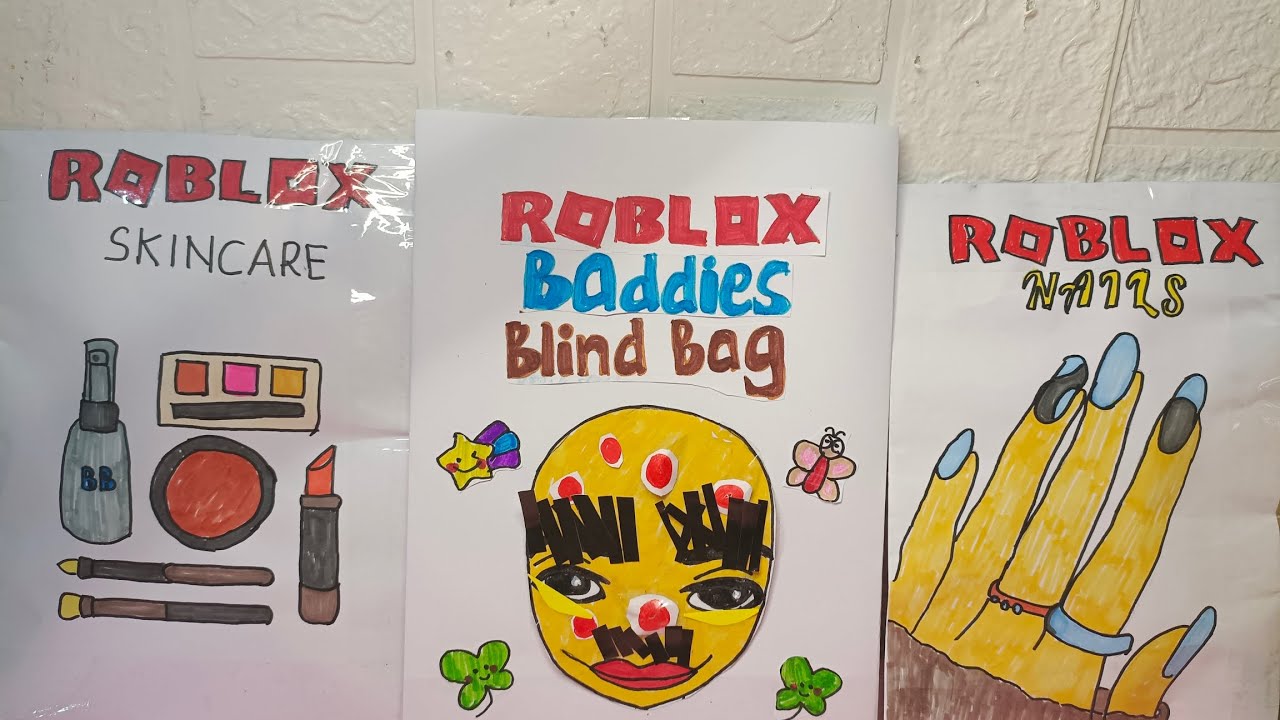 roblox baddies skincare blind bag satisfying ASMR /paper craft - YouTube