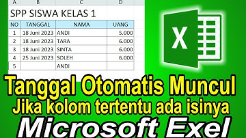 Cara Memunculkan Tanggal Otomatis sesuai Data yang masuk Di Excel