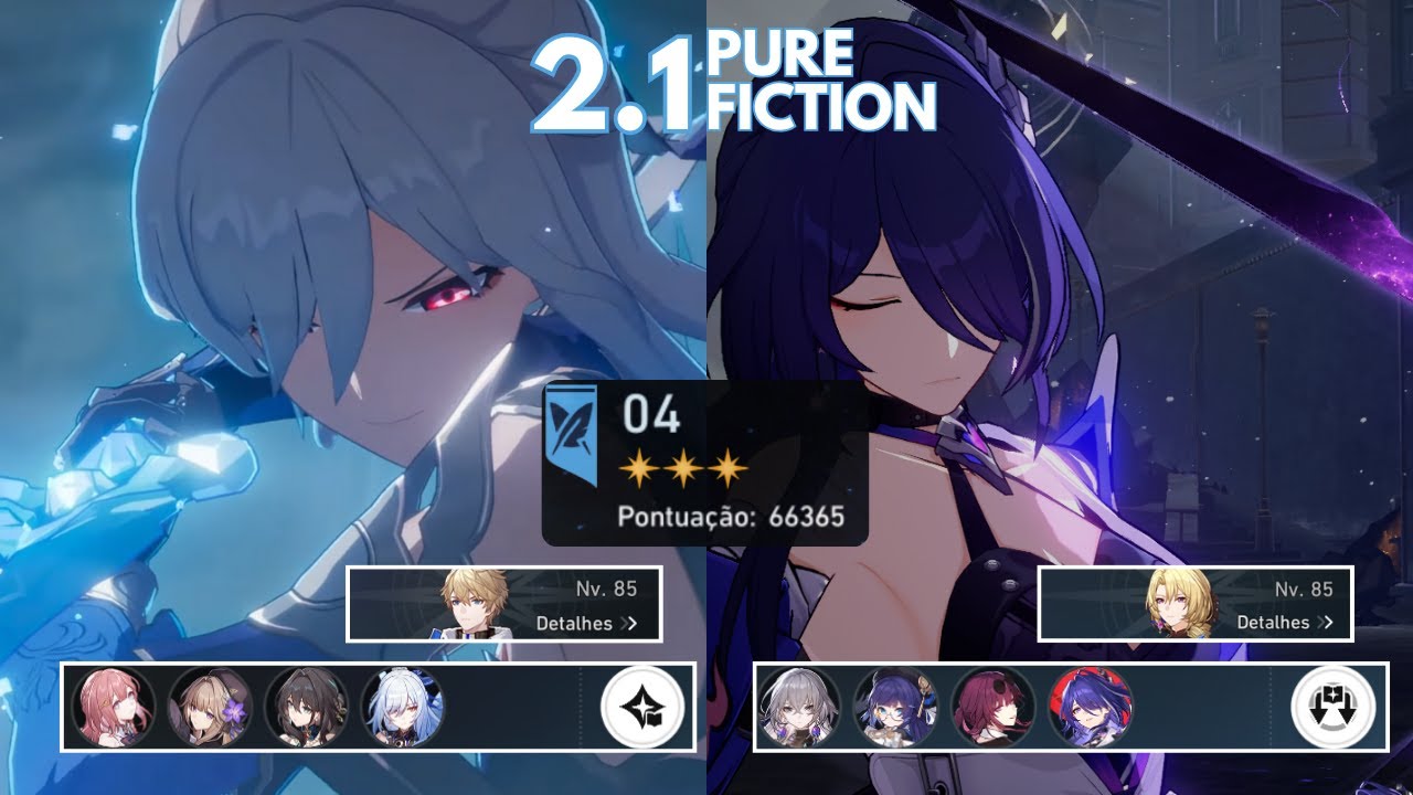NEW 2.1 Pure Fiction 4 | E0S1 Jingliu x E0S1 Acheron | Honkai Star Rail