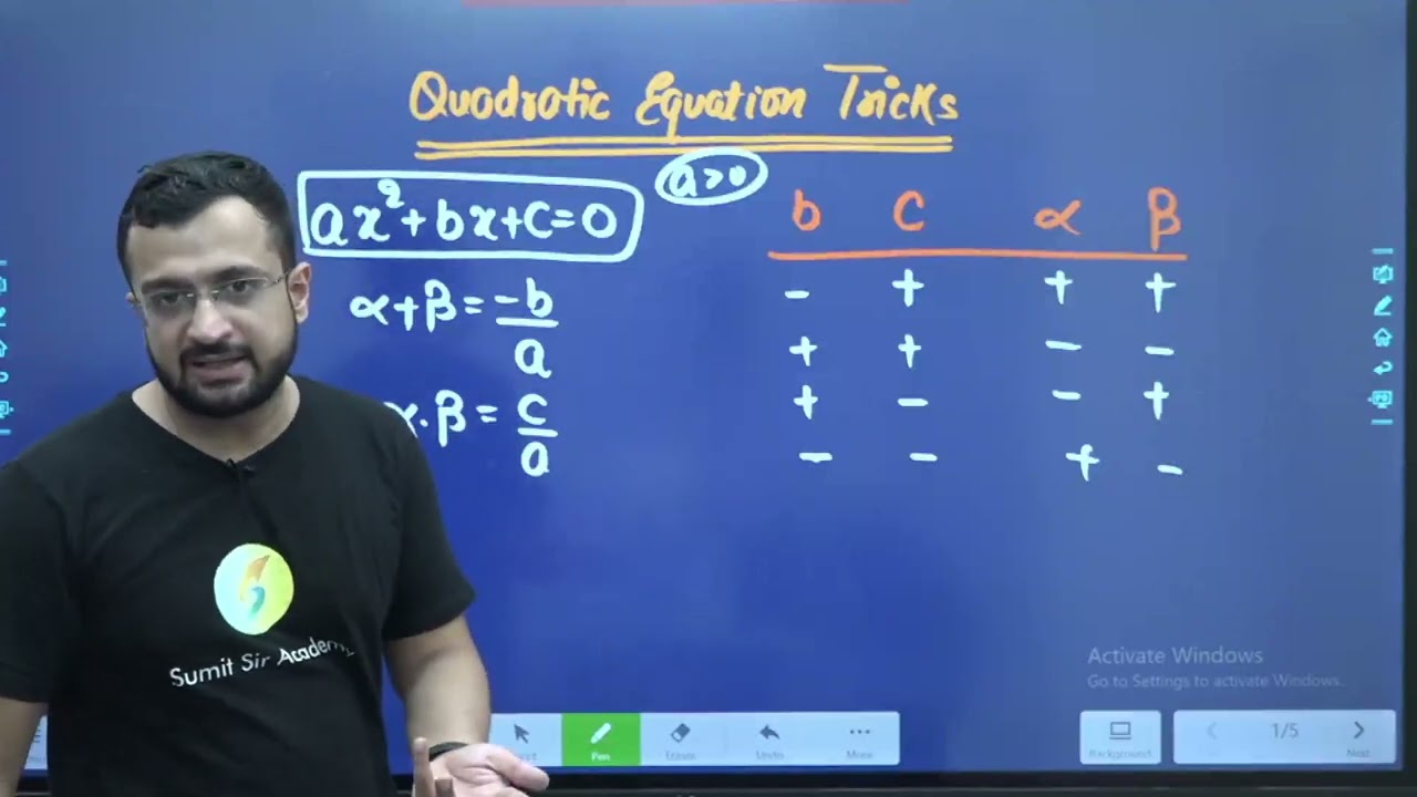 Quadratic Equation Tricks Sign Method Cases quadratic-equation-tricks-sign-method-cases