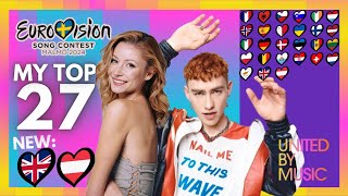 Top 27 | Eurovision 2024 | NEW: 🇬🇧🇦🇹 | My Top ESC 2024 (So Far)