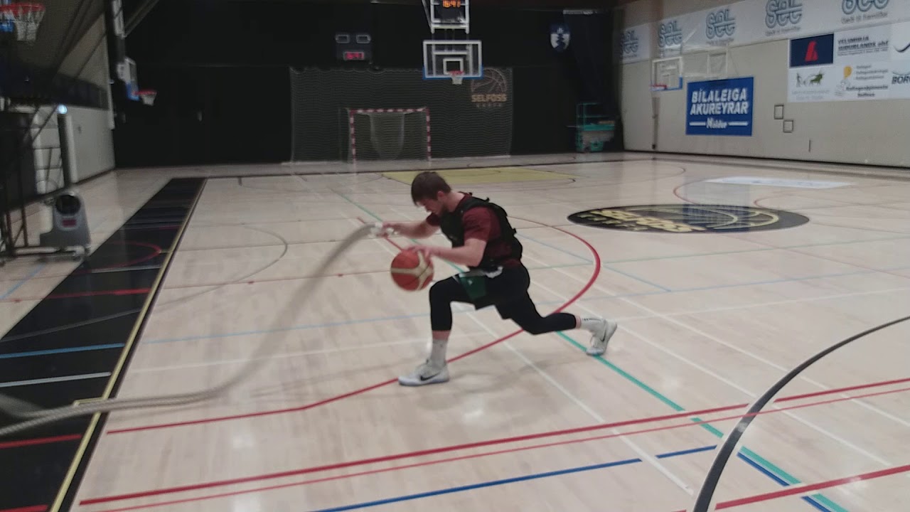 Ball Wave Rope Battle rope ball handling series 1: waves split squat - YouTube