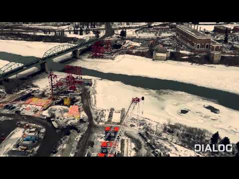 Fly Over Edmonton's New Walterdale Bridge