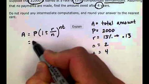 ALEKS: Finding the final amount in a word problem on compound interest (MC).