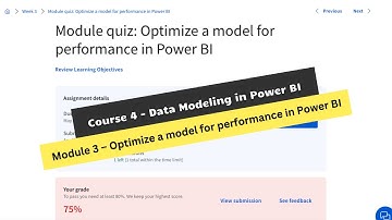 data modeling in power bi coursera week 3 answers || theanswershome