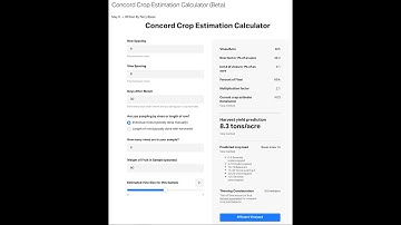 Between The Vines S5E6: Concord Crop Estimation Calculator (Beta) by Dr. Terry Bates