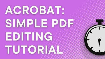 Quick PDF edits using Adobe Acrobat Pro