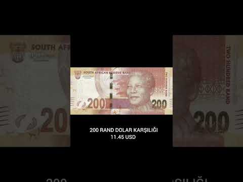 200 RAND DOLAR KARŞILIĞI