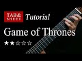 Game of Thrones - Fingerstyle Lesson + TAB