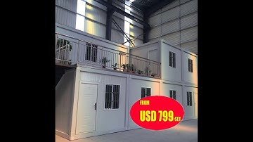 detachable low cost collapsible modular mobile portable prefabricated container house