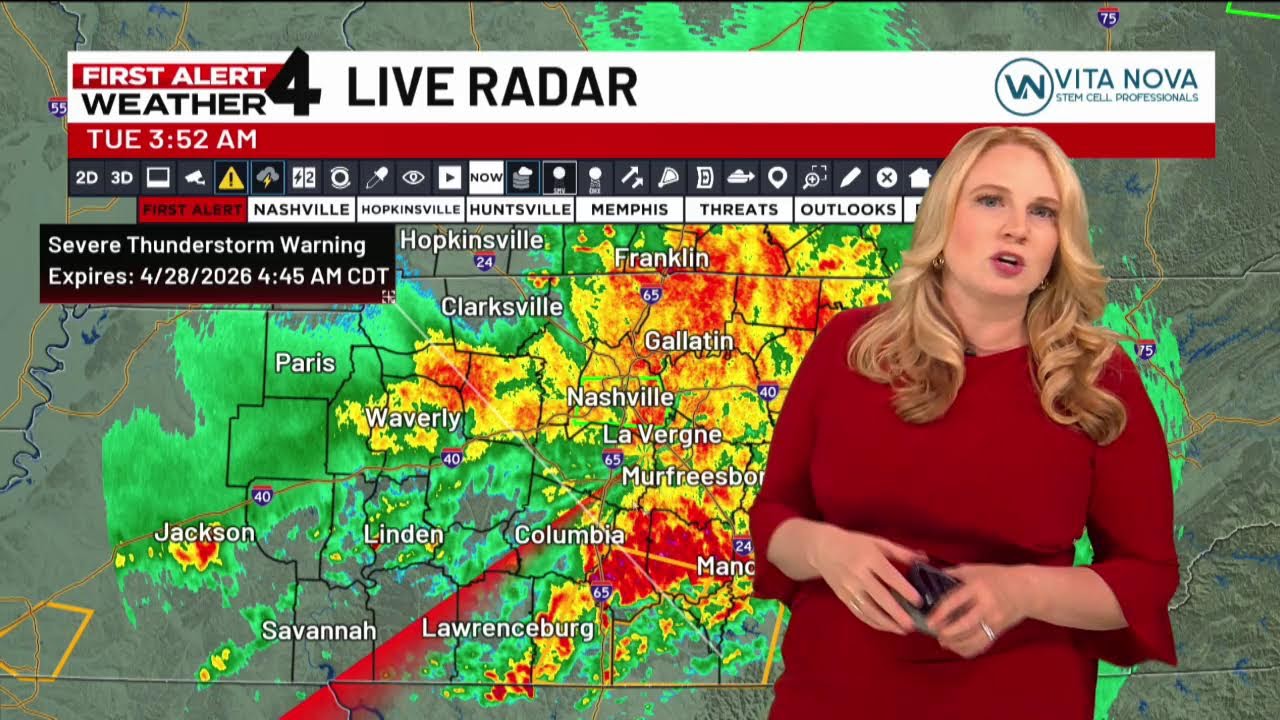 Severe thunderstorms likely overnight and late Tuesday - YouTube