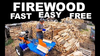 Easy Firewood splitting and stacking!