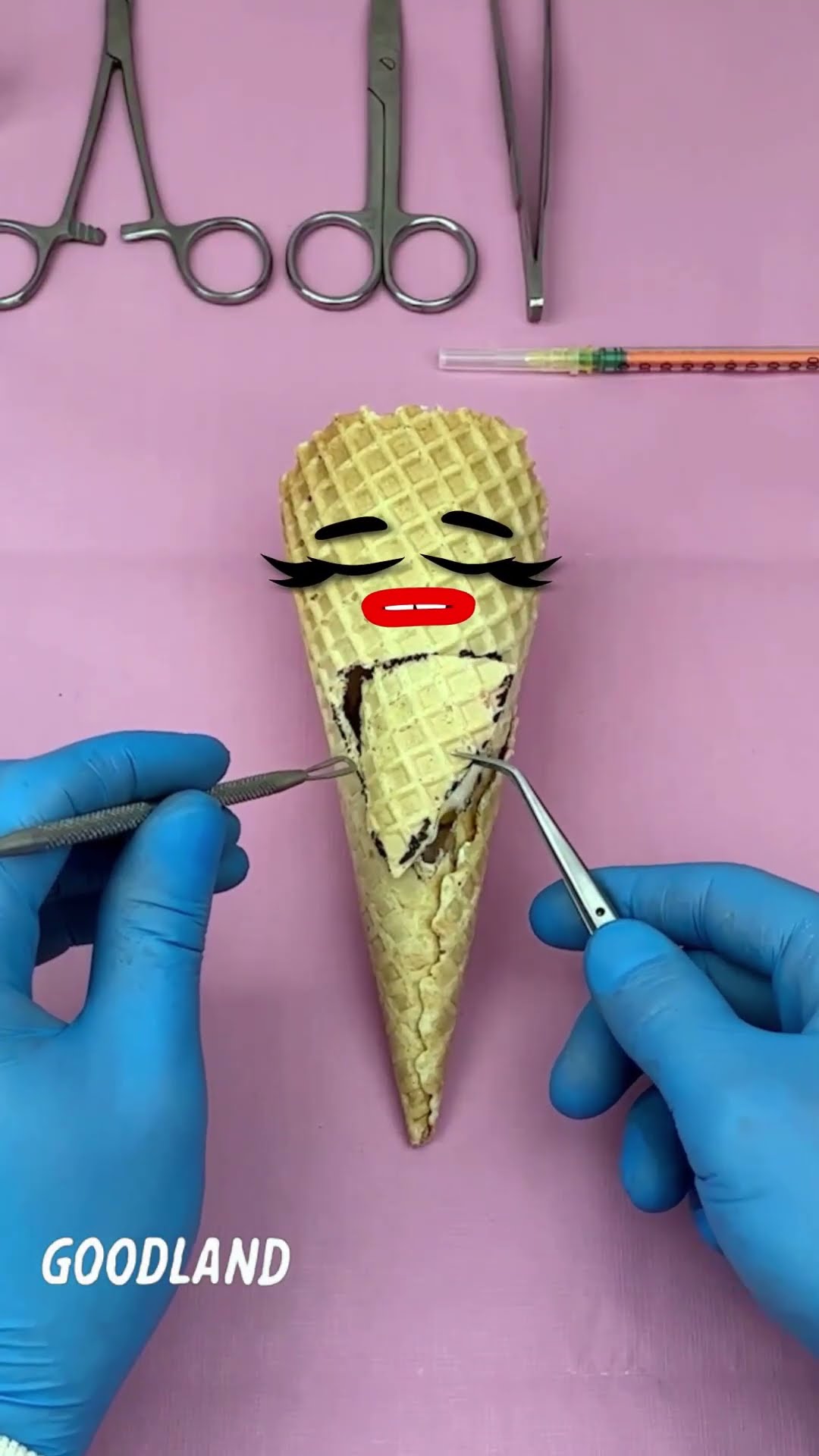 Goodland | Ice cream cone surgery ? #doodles #animation #cartoon #GOODLAND
