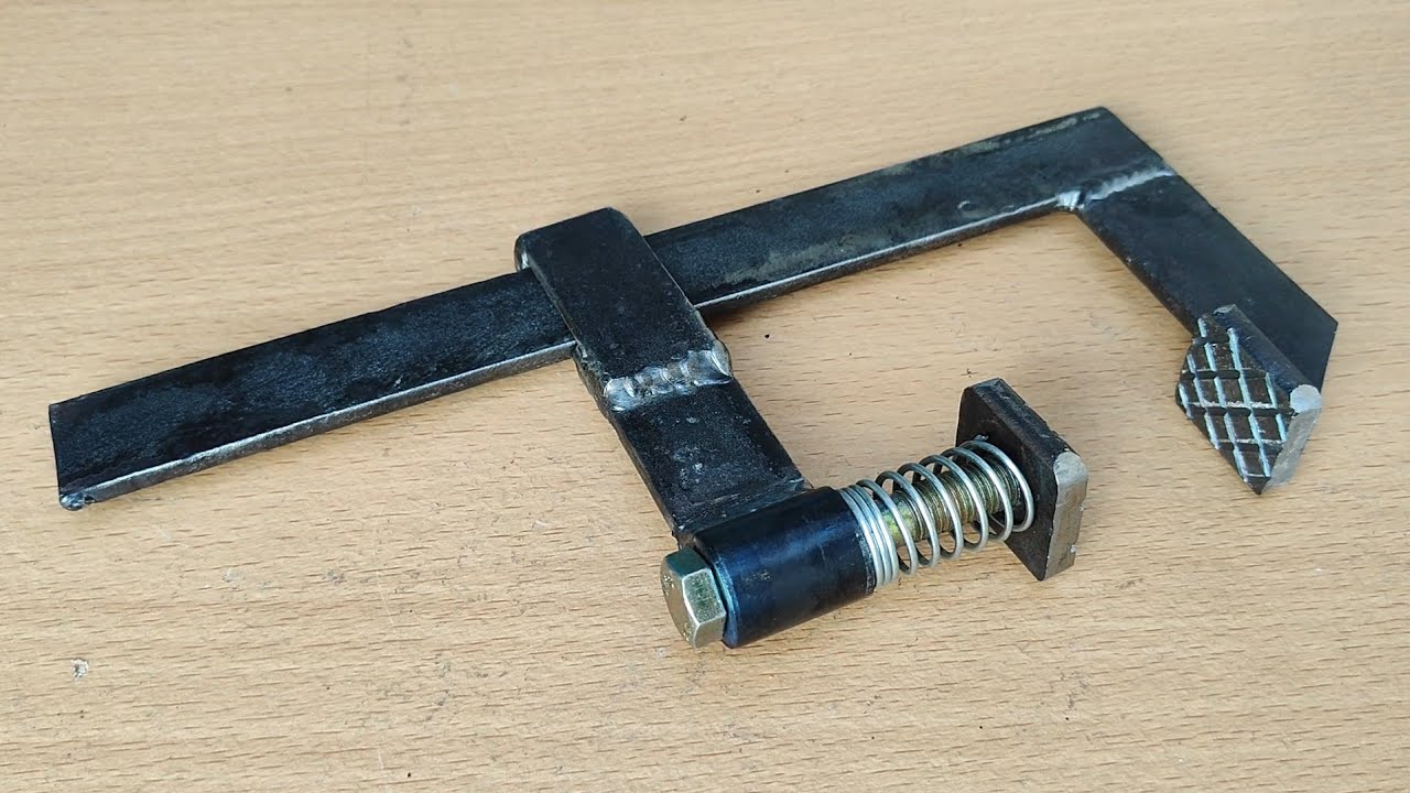 Simple Vise Very few people know how to make this simple DIY iron metal vise - YouTube
