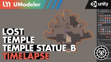3D Modeling in Unity - Timelapse of a TempleStatue B in the Lost Temple with UModeler