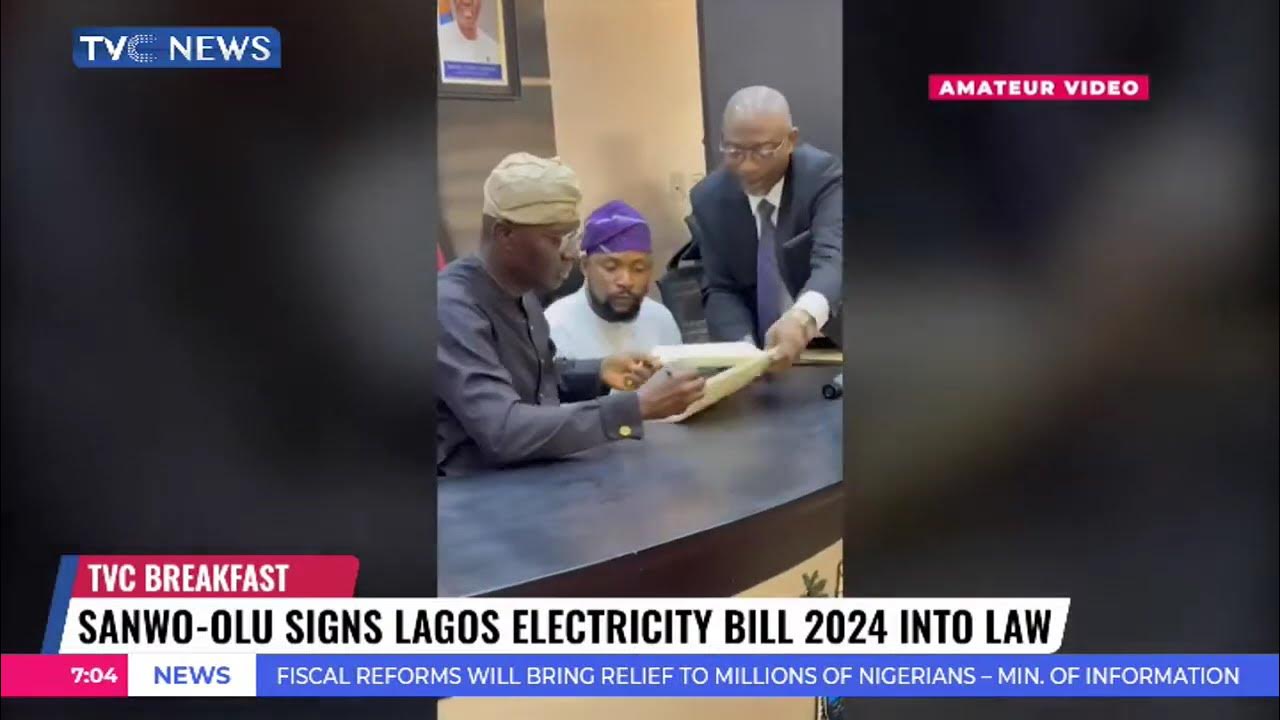 Sanwo-Olu Signs Lagos Electricity Bill 2024 Into Law