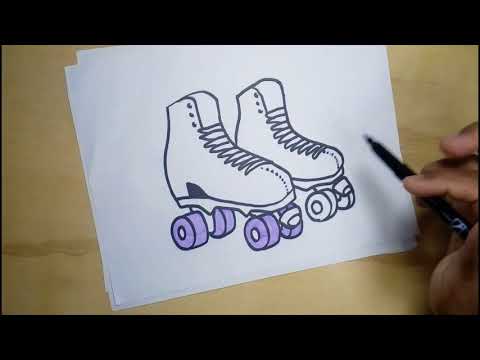 Video: How To Draw Skates