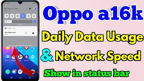 How To Show Daily Data Usage In Oppo a16k | Oppo a16k Show Daily Data Usage