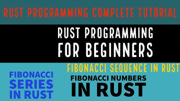 Rust Programming Complete Tutorial For Beginners|Fibonacci Series In Rust|Part:15
