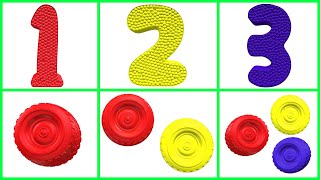 123 Numbers With Tyres | Learn Animated 1234 Educational Kids Video | Count 1 To 10 Numbers