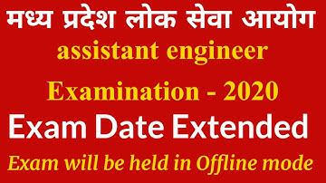 MPPSC-AE 2020 DATE EXTENDED AGAIN. Exam Will be in Offline Mode.