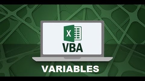 Excel VBA for Beginners #6 : Variables