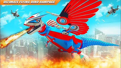 Flying Dino Transform Robot: Dinosaur Robot Games Centaurus Games Gameplay 2