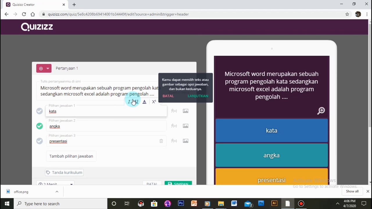 Cara membuat sebuah quiz menggunakan aplikasi quizizz