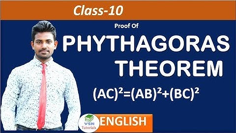 Proof Of Pythagoras Theorem CLASS 10  || (ENGLISH)