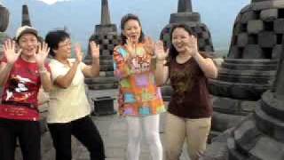 Laughter Yoga At Borobudur Temple, Indonesia