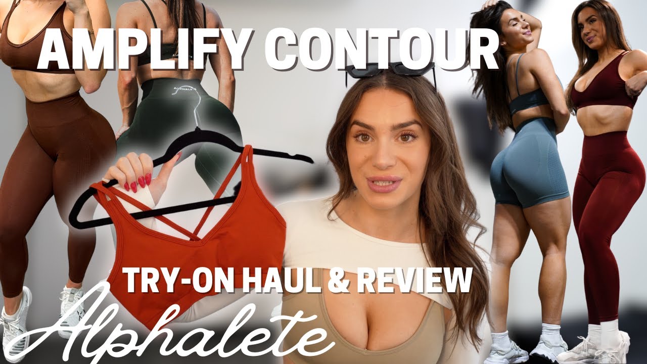 NEW Alphalete Amplify Contour  NEW Bras, NYC Theme Colours, Full Try-On  Haul & Review, Gym Outfits 