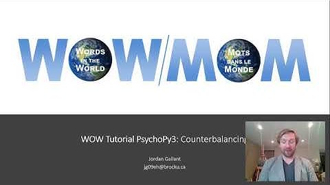 WOW Tutorial PsychoPy3: Counterbalancing