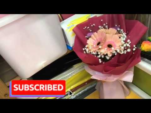 How To Wrap A Gerbera Daisy Flower Bouquet 非洲菊花束包装 Wrapping Ideas And Technique Huamama Youtube