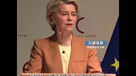 冯德莱恩: 欧盟需要去除与中国关系的风险 - 天天要闻