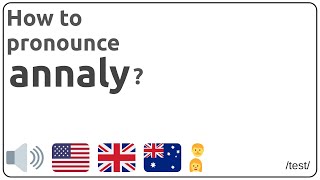 How to pronounce annaly in english?