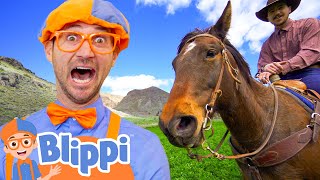 blippi visits a ranch blippi full episodes animal videos for kids blippi toys