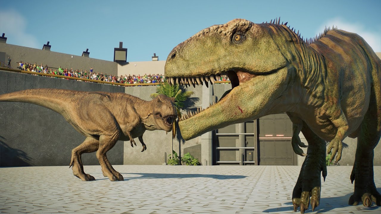 TYRANNOSAURUS REX vs LARGE HERBIVORE & CARNIVORE ON ISLA NUBLAR - Jurassic World Evolution 2 |PART 2
