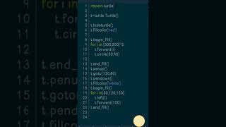 Make YouTube Logo in Python turtle 🐢 #viral #shorts #youtubeshorts #python