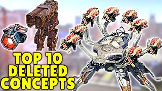 War Robots TOP 10 DELETED Robots & Weapons (Mine Laying Robot, Dubstep Gun, Orb Launcher & More)