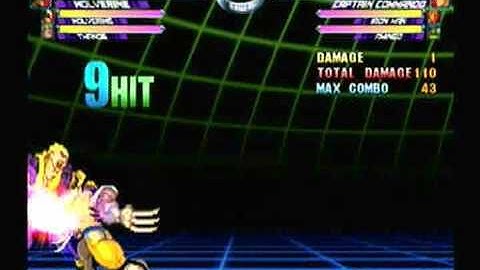 MvC2: Wolverine (Bone Claw) 100% Combo (1 meter)
