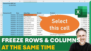 How to Freeze Cells in Excel - Multiple Columns and Rows in Excel - At the Same Time
