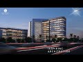 Office building architecture design by spazio dubai  modern exterior design for buildings complex