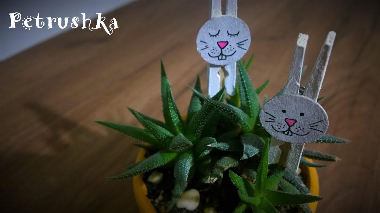 DIY - How to make Clothespin Easter Bunny - YouTube