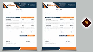 How to Design a Stunning Standard Business Invoice in Adobe Illustrator  Easy Graphics Tutorial