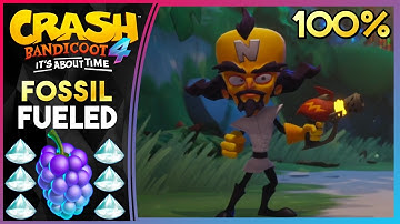 FOSSIL FUELED N.VERTED - HIDDEN GEM! ALL GEMS! - Crash Bandicoot 4: It