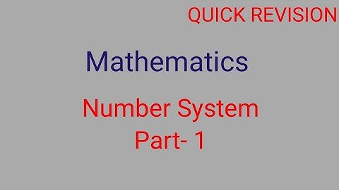Number System for UPTET # SUPER TET #  CTET # RAILWAY AND OTHER EXAM LEVEL -1 .