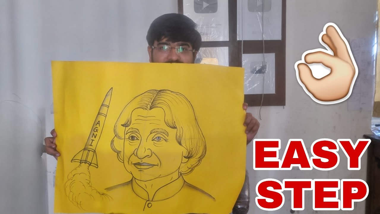 Dr. APJ Abdul Kalam poster drawing for School competition | Dr. APJ ...